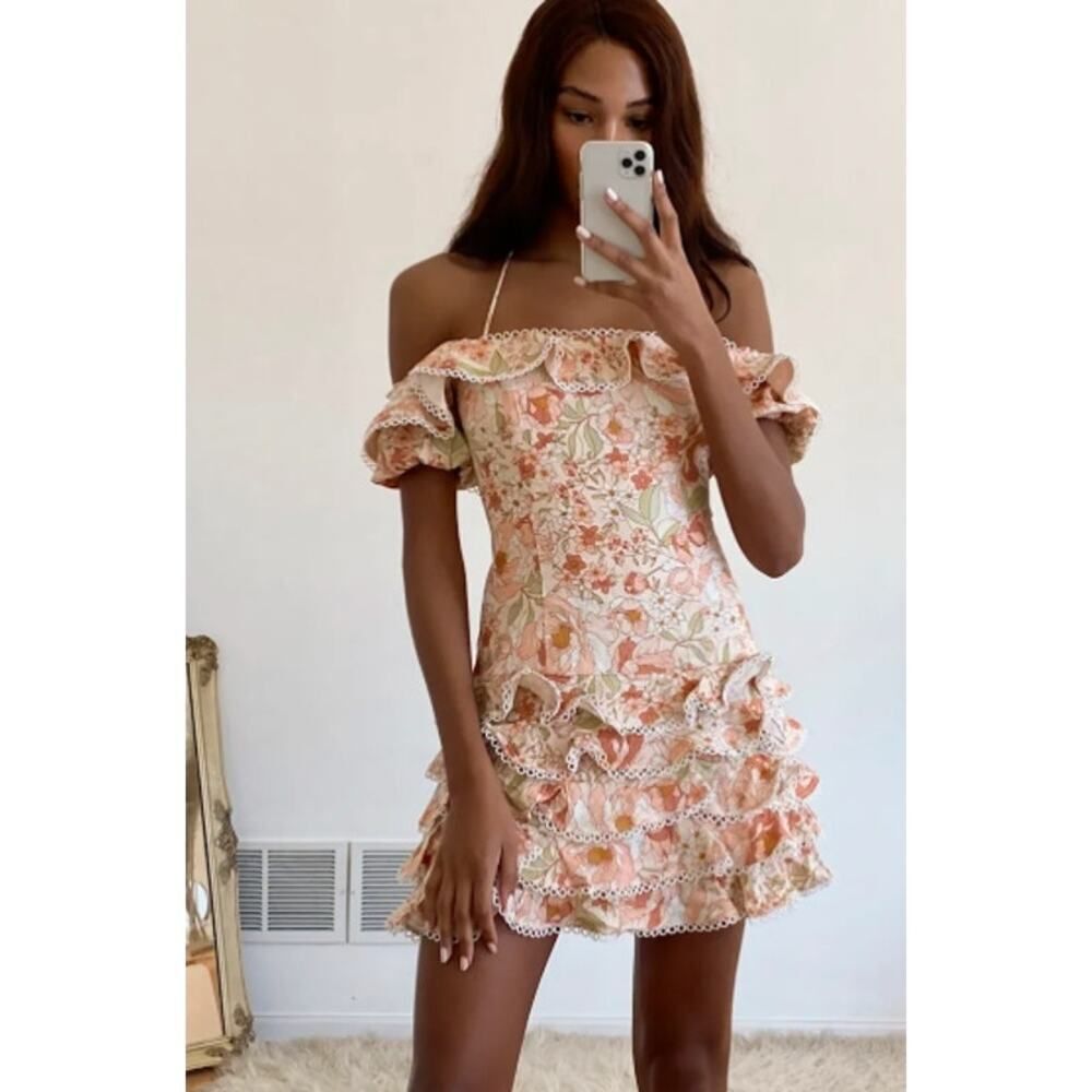 BARDOT Caitlyn Halter Off-the-Shoulder Mini Dress - Size XS - New